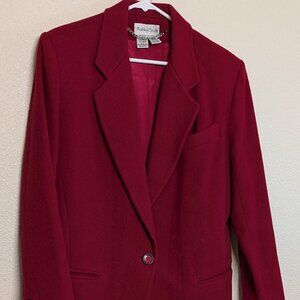 Ashley Scott Women's Size Large Red Wool Blend Coat Hello Fall and Winter!